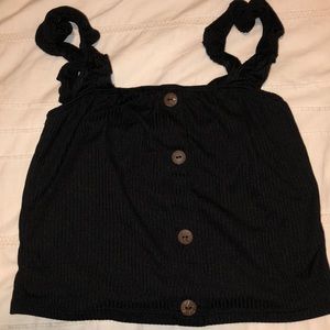 (25% off) Black crop top (never worn) size small